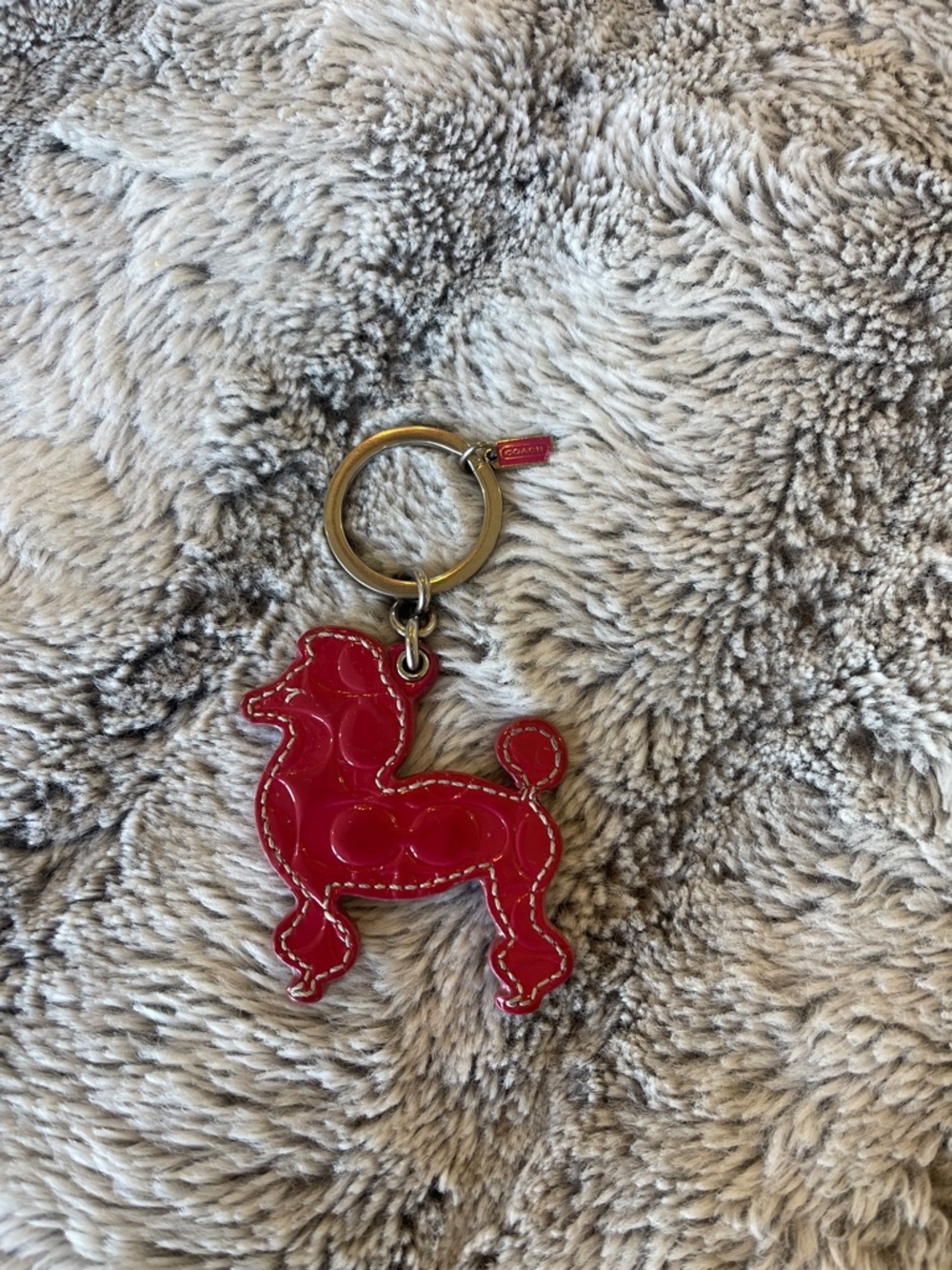 COACH PINK POODLE CHARM